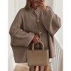Womens Oversized Cardigans Long Lantern Sleeve Button Down Chunky Knit Loose Fall Sweater Coats - 2 of 4