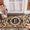 Monogram MON219 Hand Hooked Outdoor Door Mat - Black - 2'6"x4' - Safavieh - 2 of 2