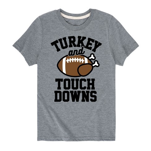 Boys' - Instant Message - Thanksgiving Turkey and Touchdowns Short Sleeve Graphic T-Shirt - image 1 of 4