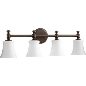 Quorum Lighting Rossington 4-Light Glass Oiled Bronze Ceiling Fan - 1 of 1
