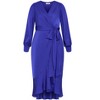 Women's Plus Size Ophelia Frill Maxi Dress - cobalt | CITY CHIC - 3 of 4