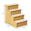 Racxily Dog Stairs for Small Dogs, Pet Stairs for Couch/Bed, Non-Slip Dog Steps for Puppy, Cats, or Small Up To 22 Lbs, Natural - 3 of 4