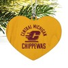 Central Michigan University Chippewas Heart Love Wood Christmas Tree Holiday Ornament - 2 of 3