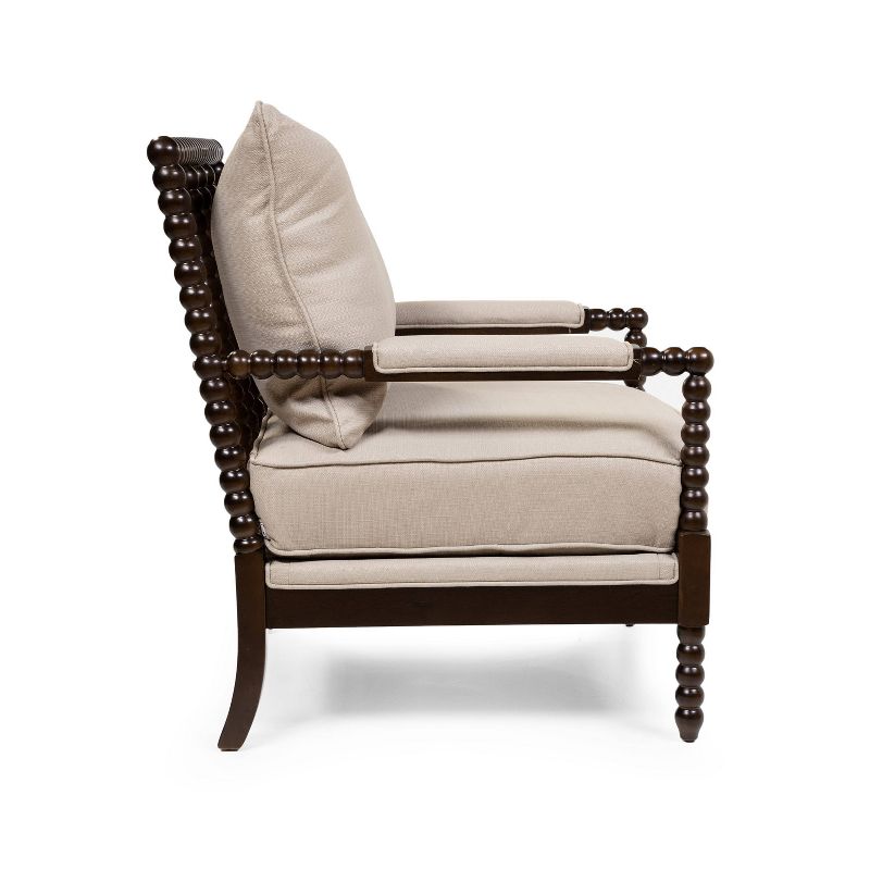 Bernardino Transitional Accent Chair Beige - HOMES: Inside + Out, 5 of 10