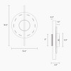 LNC Callitropsis 1-Lights 12.6" Modern Unique Integrated LED Round Wall Lights,Gold with Textured Glass - 3 of 4