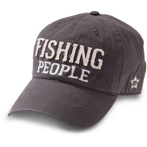 Pavilion Gift Company - Fishing People - Dark Gray Adjustable Hat - Hats - 1 of 4