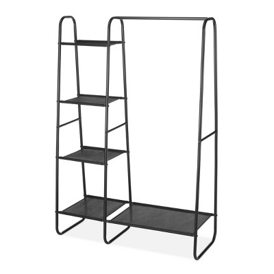 Whitmor 4-Tier Tower Closet Organizer Metal with Wire Grid Shelves