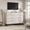7/8 Dresser for Bedroom, 55" Wide Dresser, Freestanding Horizontal Drawer with Storage, Wooden Closet Chest Storage for Living Room, Hallway, Entryway - 3 of 4