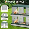 Chicken Nesting Box Galvanized Steel - Large 3 Compartment Two-Tier Metal Laying Box with Vented Design, Egg Collection System for Hens - 2 of 4