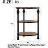 3-Tier Round End Table, Nightstand with Steel Frame for Living Room - 2 of 4