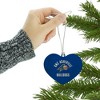 UNC Asheville Bulldogs Logo Heart Love Wood Christmas Tree Holiday Ornament - 3 of 3
