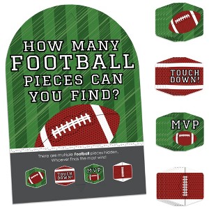 Big Dot of Happiness End Zone - Football - Baby Shower or Birthday Party Scavenger Hunt - 1 Stand and 48 Game Pieces - Hide and Find Game - 1 of 4