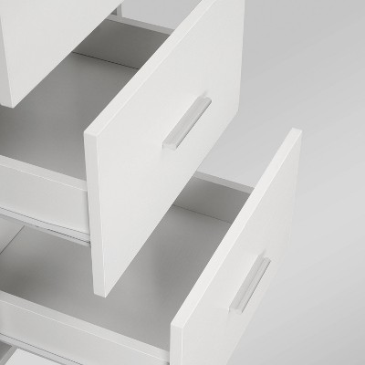 Sand Wood L-Shape Gaming Computer Desk with Drawer