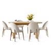 7-Piece Oval Dining Table Set, 67'' Modern MDF Table with Arched Legs and 6 Upholstered Chairs for Dining Room or Kitchen-Maison Boucle - 3 of 4