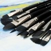 Black Swan Synthetic Paint Brush Set - Bulk Pack of 170 Sable Brushes with Long Handles - Seamless Nickel-Plated Brass Ferrules - Ideal for Acrylics, - 3 of 4