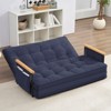 Mjkone Muti-Functional Folding Floor Sofa Bed,3-Seater/2-Seater/1-Seater Lazy Futon Sofa with Pillows,6 Position Adjustable Backrest - 4 of 4