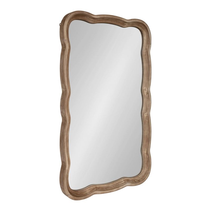 24&#34; x 38&#34; Hatherleigh Scallop Wood Wall Mirror Rustic Brown - Kate and Laurel, 3 of 7
