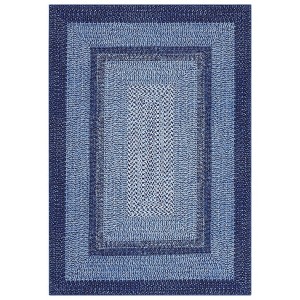 Washable Modern Braided Printed Rug Non Slip Low Pile Rug Soft Contemporary Throw Floor Cover Foldable Indoor Carpet for Living Room Bedroom Playroom - 1 of 4