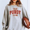 Simply Sage Market Women's Graphic Sweatshirt Varsity Talk Purdy To Me - XL - Graphite - 2 of 3