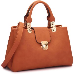 Women Satchel Handbags Top Handle Purse Vegan Leather Shoulder Bag - 1 of 4