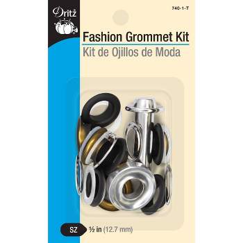 Dritz Set of 8 1/2" Fashion Grommet Kit with Tools Black