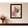 HomeRoots Striped Bohemian Plant Black Framed Print Wall Art - 2 of 4