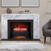 Tangkula 20" Electric Fireplace Log Set Heater with Adjustable Temp Overheating Protection Realistic Birch Wood Ember Bed - 3 of 4
