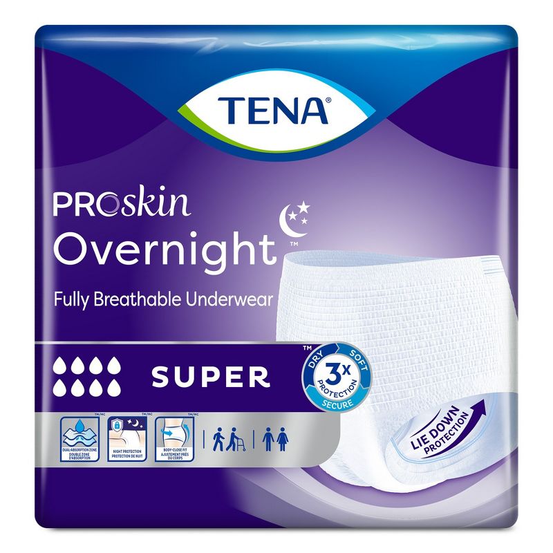 TENA ProSkin Overnight Super Incontinence Underwear, Heavy Absorbency, 3 of 4