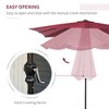 Sapphtopaz 9×7Ft Patio Umbrella Beach Umbrella LED Lighted Sun Shades with Crank and Tilt 8 Sturdy Ribs for Garden, Beach, Deck, Backyard - 3 of 4