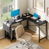 TUYOHW L Shaped Gaming Desk,Metal Frame Corner Desk with CPU Stand & Side Storage,Waterproof Desktop for Home Office - 2 of 4