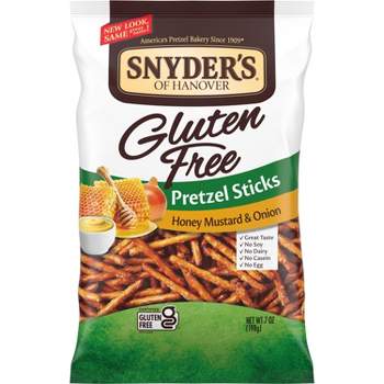Snyder's of Hanover Gluten Free Pretzel Sticks Honey Mustard and Onion - 7oz
