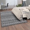Washable Geometric Area Rug, Non-Slip Low Pile Foldable Stain-Resistant Floor Cover for Living Room Bedroom Dining Room - 2 of 4