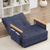 Mjkone Muti-Functional Folding Floor Sofa Bed,3-Seater/2-Seater/1-Seater Lazy Futon Sofa with Pillows,6 Position Adjustable Backrest - 4 of 4
