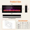 Costway 50''\60'' Electric Fireplace Recessed Wall Mounted Heater W/ Decorative Crystal & Log - 3 of 4