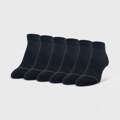 All Pro Women's 6 Pack Aqua Fx Low Cut Athletic Socks - Black 4-10