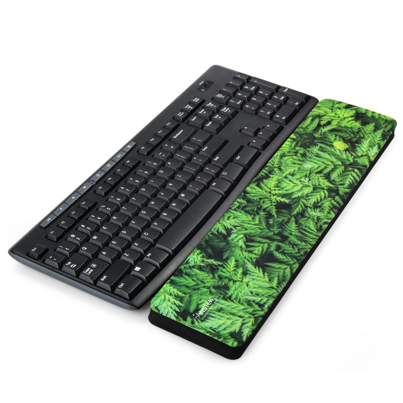 Insten Keyboard Wrist Rest Pad, Anti-Slip Ergonomic Palm Cushion Support for Comfortable Typing and Pain Relief, 17.3 x 3.7 in, Green Forest, 1 of 10