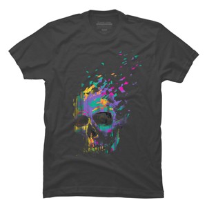 Men's Design By Humans Defragged Colorful Skull By DBHOriginals T-Shirt - 1 of 2