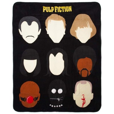 Pulp Fiction Characters Without Faces Plush Fleece Throw Blanket 48" x 60"