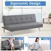 Tangkula 3-Seat Adjustable Sofa Bed Long Sofa with 3 Adjustable Angles for Living Room, Bedroom - 4 of 4