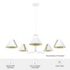 Hunter Fans 40.75" Grove Isle Chandelier Matte White Ceiling Light Modern Retro Design 5 Bulbs Dry Rated - 2 of 4