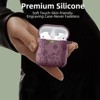 BONGEEK for AirPod Case 2nd 1st Generation Case Cover, Flower Engraved Full Protective Case Soft Silicone Pattern LED Visible,Smokey Mauve - 4 of 4