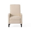 Linen Fabric Push Back Recliner Chair with Birch Wood Legs and Minimalist Design - 2 of 4