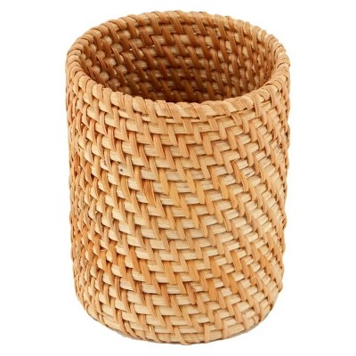 LunaLulinlk Natural Rattan Toothbrush Holder
