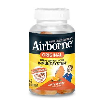 Airborne Immune Support Gummies with Vitamin C & Zinc - Orange - 42ct