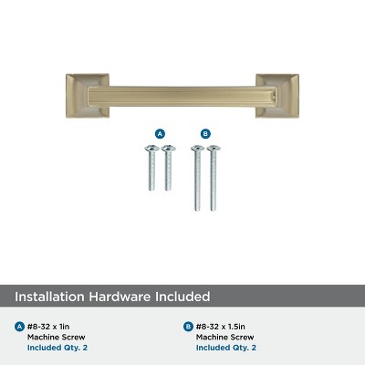 Golden Champagne Traditional Metal Cabinet Pull with Mounting Hardware