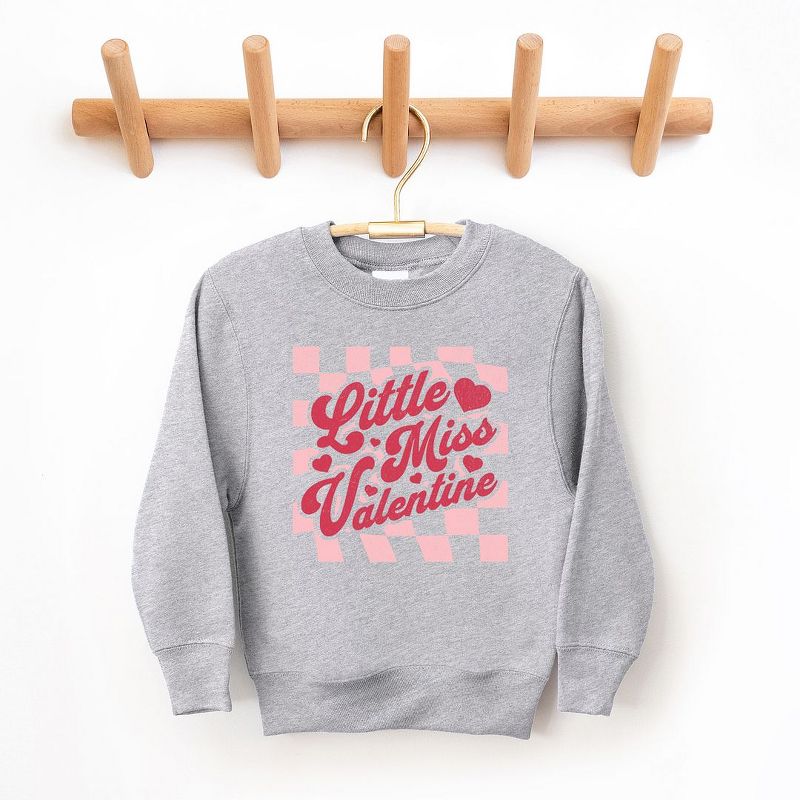The Juniper Shop Checkered Little Miss Valentine Youth Graphic Sweatshirt, 1 of 3