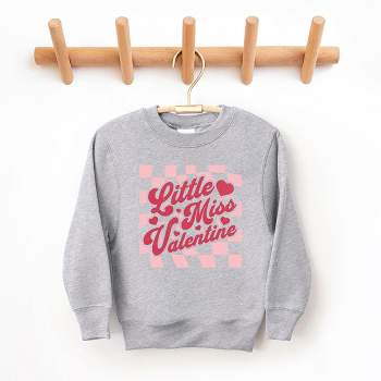 The Juniper Shop Checkered Little Miss Valentine Youth Graphic Sweatshirt