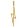 Black Bow Jewelry 14k Yellow Gold Textured Lightning Bolt Pendant - 3 of 4