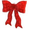 Northlight 18" Sparkling Red Lighted Bow Christmas Outdoor Decoration - 2 of 3