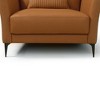 40" Tussio Accent Chair Saddle Tan Leather - Acme Furniture: Italian-Made, Bolster Cushions, Metal Legs, No Assembly Required - 3 of 4